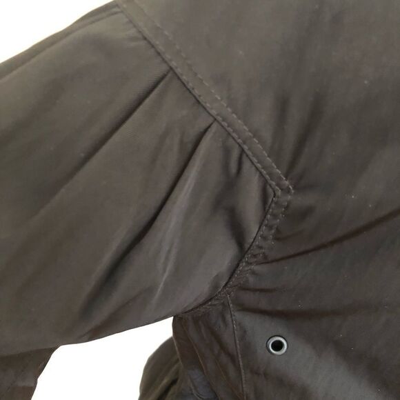 1 Madison Luxe Outerwear Jacket Black Nylon Blouson Sleeves Zip Up M - Picture 10 of 15